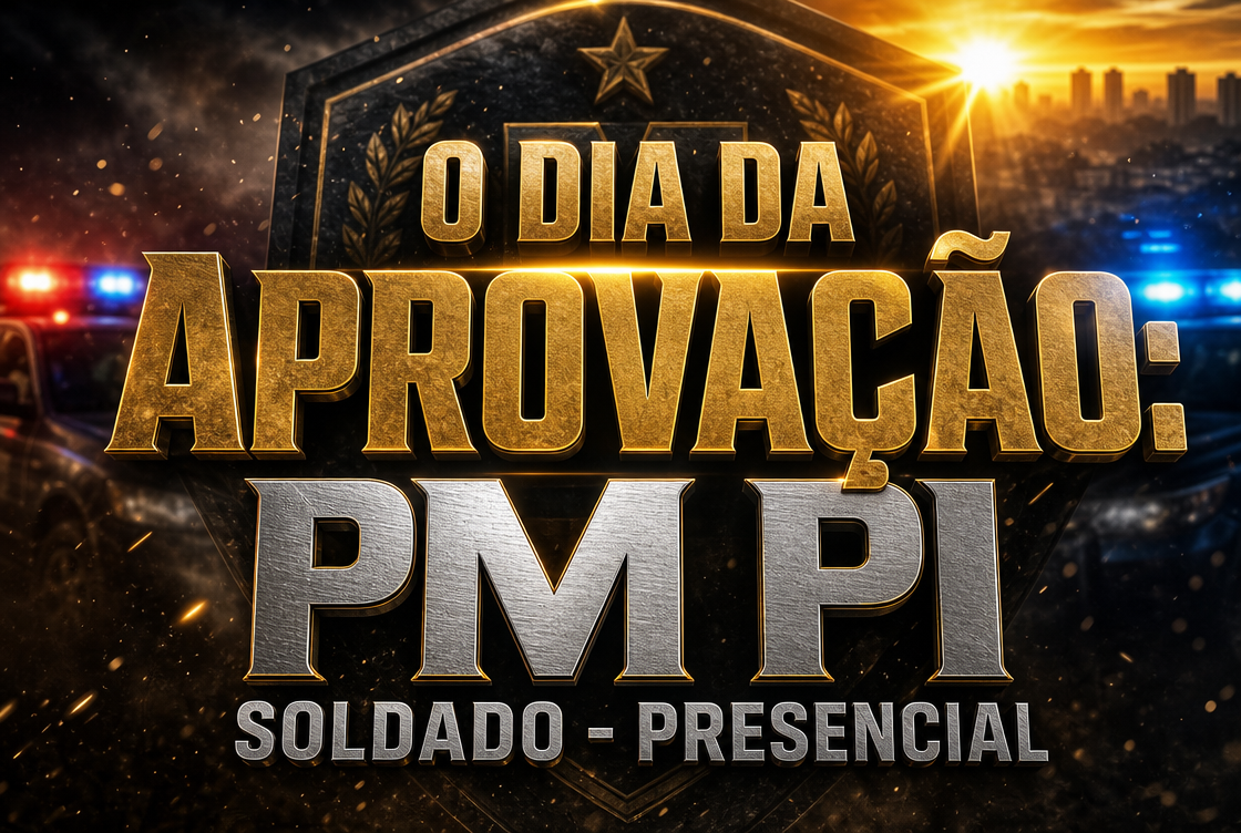 O DIA DA APROVAÇÃO: PM PI SOLDADO - PRESENCIAL