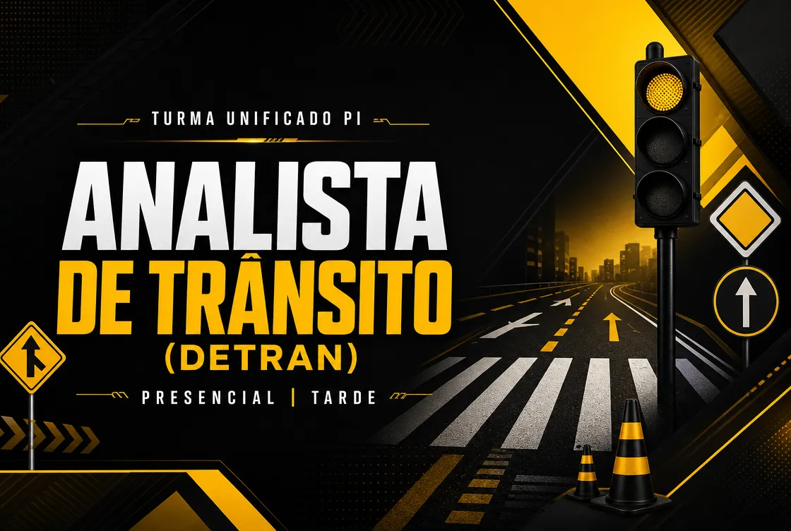 TURMA UNIFICADO PI: ANALISTA DE TRÂNSITO (DETRAN) - PRESENCIAL TARDE