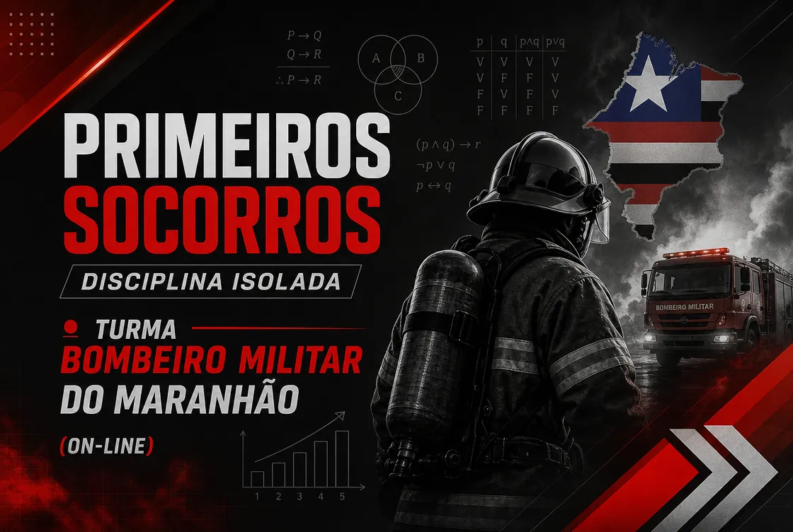 PRIMEIROS SOCORROS - DISCIPLINA ISOLADA - TURMA BOMBEIRO MILITAR DO MARANHÃO (ON-LINE)
