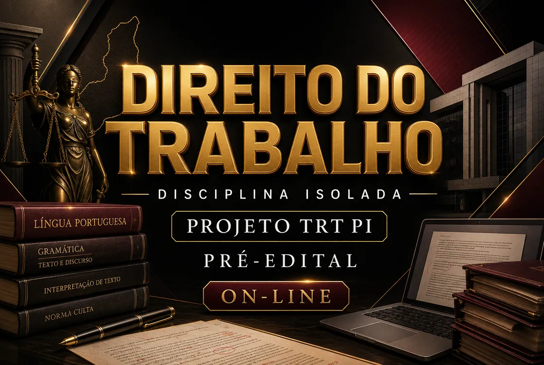 DIREITO DO TRABALHO - DISCIPLINA ISOLADA - PROJETO TRT PI – PRÉ EDITAL (ON-LINE)