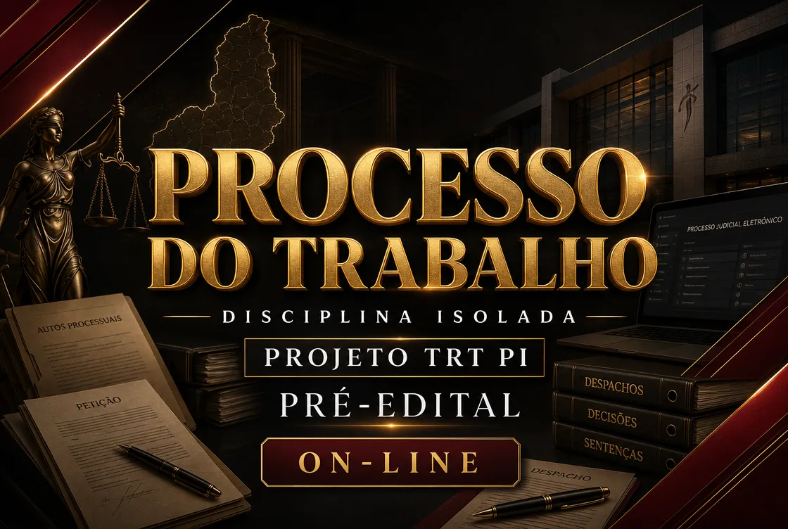 PROC. TRABALHO - DISCIPLINA ISOLADA - PROJETO TRT PI – PRÉ EDITAL (ON-LINE)