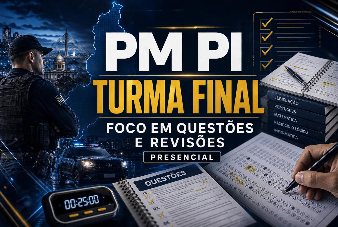 PM PI: TURMA FINAL – FOCO EM QUESTÕES E REVISÕES PRESENCIAL